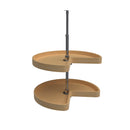 REV A SHELF : Wood Kidney-Shaped 2-Shelf Lazy Susans for Corner Base Cabinets