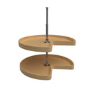 REV A SHELF : Wood Kidney-Shaped 2-Shelf Lazy Susans for Corner Base Cabinets