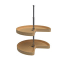 REV A SHELF : Wood Kidney-Shaped 2-Shelf Lazy Susans for Corner Base Cabinets