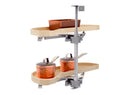 REV A SHELF : Two-Tier Wood Classic Girasolo for Left Opening/Blind Right Corner Cabinet - 12" Opening