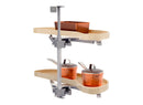 REV A SHELF : Two-Tier Wood Classic Girasolo for Right Opening/Blind Left Corner Cabinet - 12" Opening