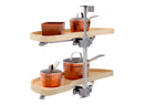 REV A SHELF : Two-Tier Wood Classic Girasolo for Left Opening/Blind Right Corner Cabinet - 15" Opening