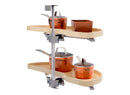 REV A SHELF : Two-Tier Wood Classic Girasolo for Right Opening/Blind Left Corner Cabinet - 15" Opening
