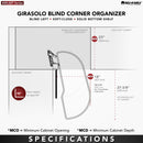 REV A SHELF : Two-Tier Wood Classic Girasolo for Right Opening/Blind Left Corner Cabinet - 18" Opening