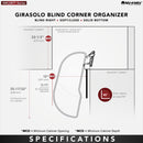 REV A SHELF : Maple Single-Tier Girasolo w/ Soft-Close for 15” Left Door/Blind Right Corner Cabinets