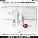 REV A SHELF : Wood 2-Shelf Blind Corner Pullout Organizers