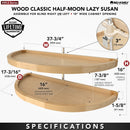 REV A SHELF : Wood 2-Shelf Blind Corner Pullout Organizers