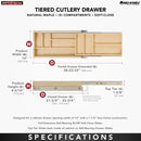 REV A SHELF : Wood Base Cabinet Two-Tier Replacement Drawer System w/ Soft-Close