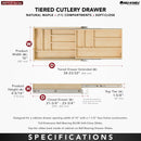 REV A SHELF : Wood Base Cabinet Two-Tier Replacement Drawer System w/ Soft-Close