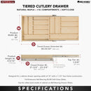 REV A SHELF : Wood Base Cabinet Two-Tier Replacement Drawer System w/ Soft-Close