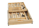 REV A SHELF : Wood Base Cabinet Two-Tier Replacement Drawer System w/ Soft-Close