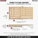 REV A SHELF : Wood Base Cabinet Two-Tier Replacement Drawer System w/ Soft-Close