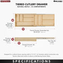 REV A SHELF : Wood Base Cabinet Two-Tier Replacement Drawer System (No Slides)