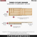 REV A SHELF : Wood Base Cabinet Two-Tier Replacement Drawer System w/ Soft-Close