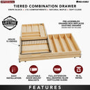 REV A SHELF : Wood Base Cabinet Two-Tier Replacement Drawer System w/ Soft-Close