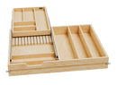 REV A SHELF : Wood Base Cabinet Two-Tier Replacement Drawer System (No Slides)