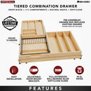 REV A SHELF : Wood Base Cabinet Two-Tier Replacement Drawer System w/ Soft-Close