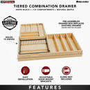 REV A SHELF : Wood Base Cabinet Two-Tier Replacement Drawer System (No Slides)