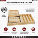 REV A SHELF : Wood Base Cabinet Two-Tier Replacement Drawer System w/ Soft-Close