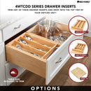 REV A SHELF : Wood Base Cabinet Two-Tier Replacement Deep Drawer System w/ Soft-Close