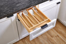 REV A SHELF : 13-1/4" x 19-1/2" Natural Maple Right Size Utensil Drawer Insert