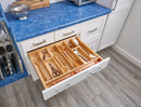 REV A SHELF : Wood Trim-to-Fit Shallow Utensil Drawer Insert Organizer