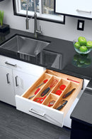REV A SHELF : Wood Trim-to-Fit Utensil Drawer Insert Organizer