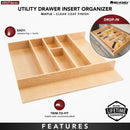 REV A SHELF : Wood Trim-to-Fit Utensil Drawer Insert Organizer