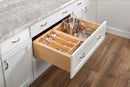 REV A SHELF : Wood Trim-to-Fit Shallow Utensil Drawer Insert Organizer