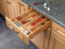 REV A SHELF : Wood Trim-to-Fit Shallow Utensil Drawer Insert Organizer