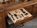 REV A SHELF : Wood Trim-to-Fit Shallow Utensil Drawer Insert Organizer