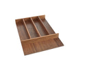 REV A SHELF : Walnut Trim-to-Fit Shallow Utensil Drawer Insert Organizer
