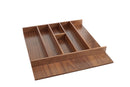 REV A SHELF : Walnut Trim-to-Fit Shallow Utensil Drawer Insert Organizer