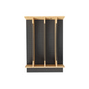 REV A SHELF : Craftsman Collection 13-1/4" X 19-1/2" Solid Maple Utensil Drawer Insert w/ Black Accents