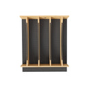 REV A SHELF : Craftsman Collection 16-1/4" X 19-1/2” Solid Maple Utensil Drawer Insert w/ Black Accents