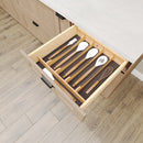 REV A SHELF : Craftsman Collection 19-1/4" X 19-1/2" Solid Maple Utensil Drawer Insert w/ Black Accents