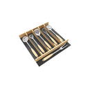 REV A SHELF : Craftsman Collection 19-1/4" X 19-1/2" Solid Maple Utensil Drawer Insert w/ Black Accents