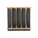 REV A SHELF : Craftsman Collection 19-1/4" X 19-1/2" Solid Maple Utensil Drawer Insert w/ Black Accents