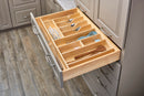 REV A SHELF : Wood Trim-to-Fit Shallow Utensil/Cutlery Drawer Insert Organizer