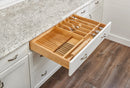 REV A SHELF : Wood Trim-to-Fit Shallow Utensil/Knife Block Drawer Insert Organizer