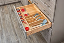 REV A SHELF : Wood Trim-to-Fit Shallow Utensil/Knife Block Drawer Insert Organizer