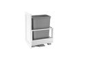 REV A SHELF : Aluminum Pullout Waste Container with Soft Open/Close for Reduced Depths