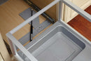 REV A SHELF : Aluminum Pullout Waste Container with Soft Open/Close for Reduced Depths