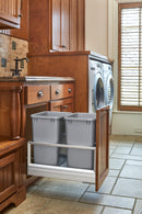 REV A SHELF : Aluminum Pullout Waste Container with Soft Open/Close