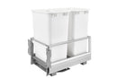 REV A SHELF : Aluminum Pullout Waste Container for Full-Height Cabinet with Soft Open/Close
