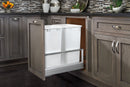 REV A SHELF : Aluminum Pullout Waste Container for Full-Height Cabinet with Soft Open/Close