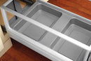 REV A SHELF : Aluminum Pullout Waste Container for Full-Height Cabinet with Soft Open/Close