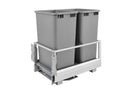REV A SHELF : Aluminum Pullout Waste Container for Full-Height Cabinet with Soft Open/Close