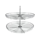 REV A SHELF : Steel D-Shape 2-Shelf Lazy Susans for Corner Base Cabinets