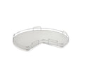 REV A SHELF : Solid Surface Kidney-Shaped Lazy Susan for Corner Base Cabinet w/ Swivel Bearing